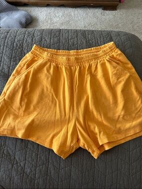 Orange Women’s Elastic-Waist Shorts